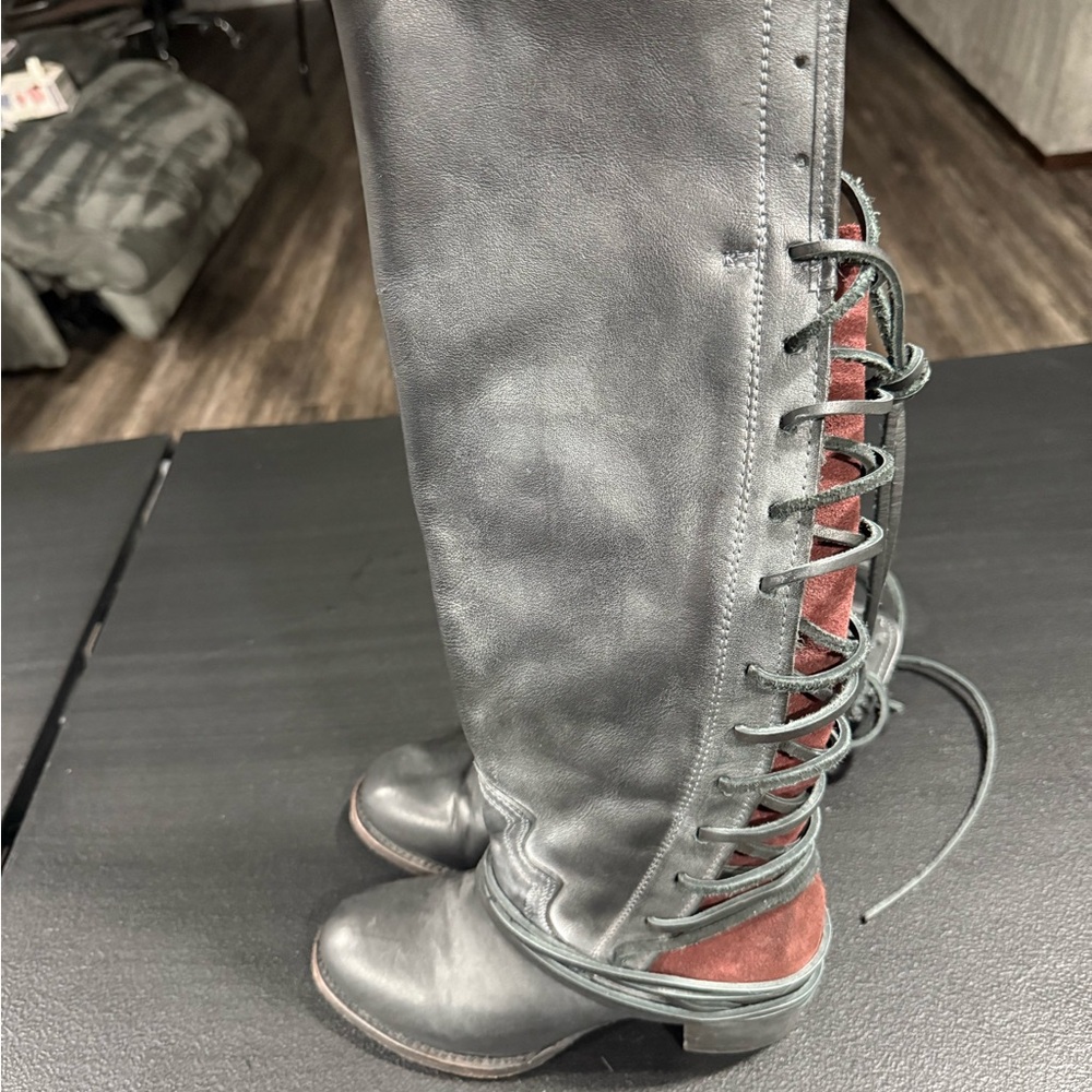 Freebird by Steven Gray and Red Lace Up Boots